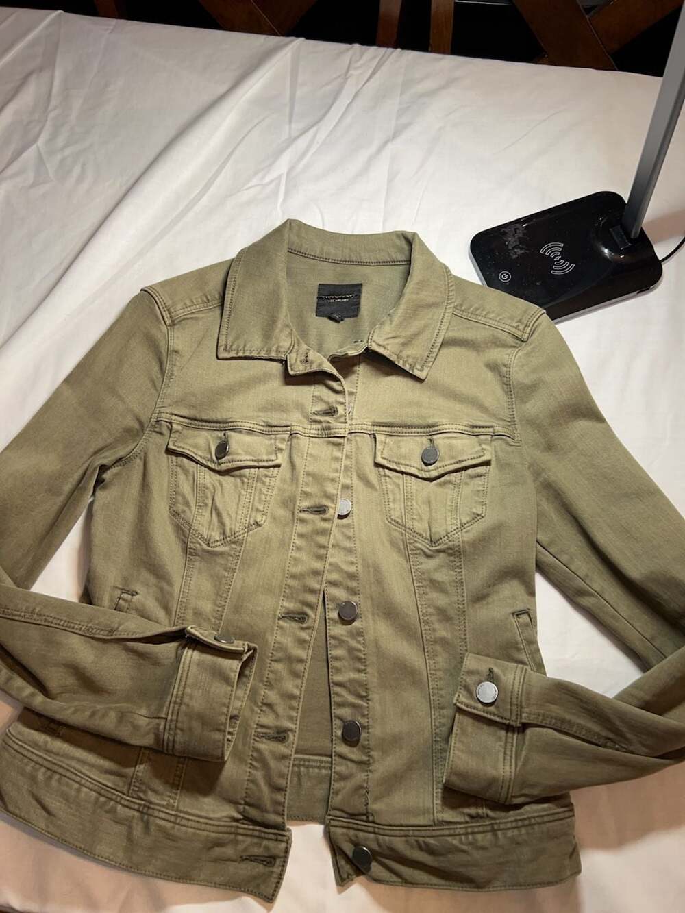 Liverpool Los Angeles Olive Green Denim Jacket Size S